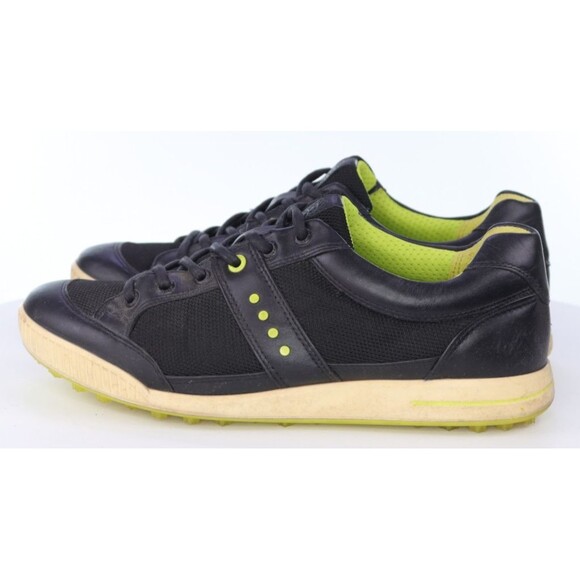 ECCO Men\'s Street Spikeless Golf Shoes Size EU 42 US 8-8.5 Leather Black